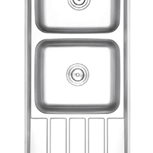 Double Basin with Drainboard